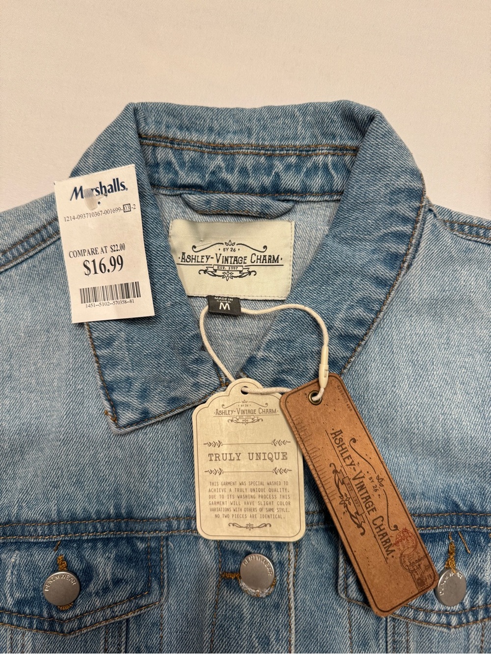 Ashley Vintage Charm Light Wash Denim Jacket - Picture 2 of 2